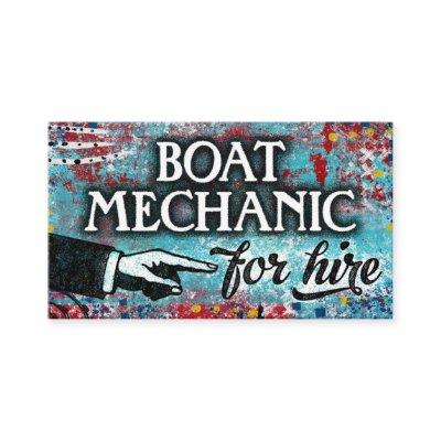 Boat Mechanic For Hire  - Blue Red