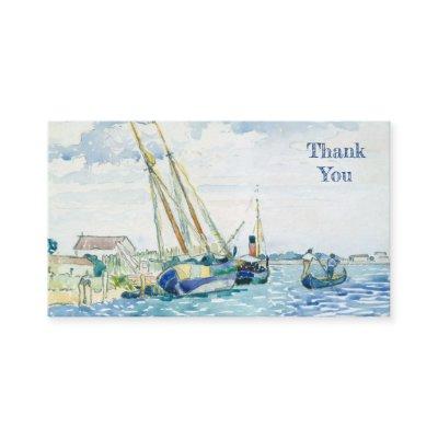 Boat Scene Watercolor Thank You