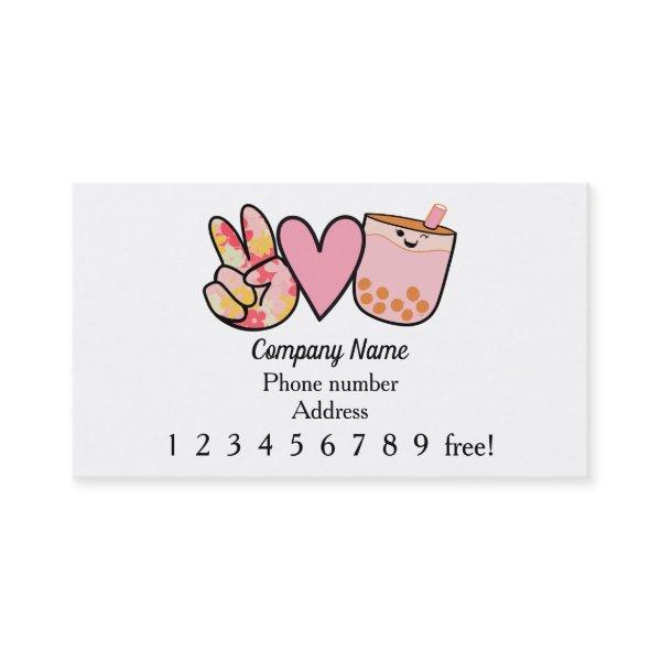 Boba Bubble Tea Reward Card