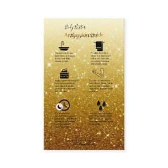 Body Butter Application Guide  Gold Glitter