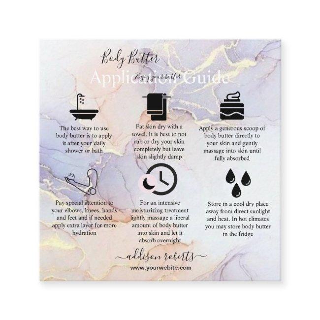 Body Butter Application Guide Modern Elegant Square