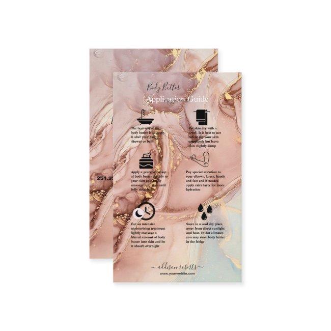 Body Butter Application Guide Pink Gold