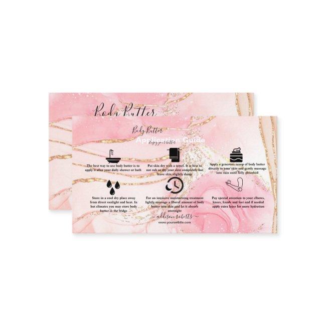 Body Butter Application Pink Gold Watercolor
