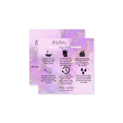 Body Butter Application Pink Gold Watercolor    Sq Square