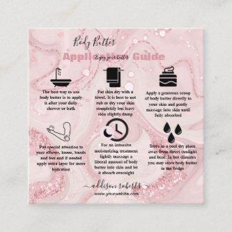Body Butter Application Pink Gold Watercolor   Square