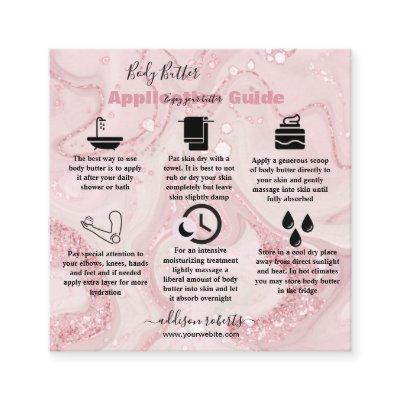 Body Butter Application Pink Gold Watercolor   Square