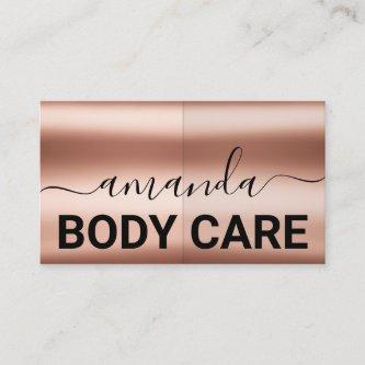 Body Care Makeup Logo Minimalism Rose Copper