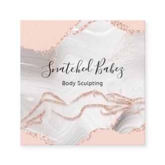 Body Logo Massage Sculpting Marble Blush QRCODE  Square