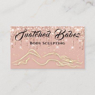 Body Sculpting Beauty Logo Massage Drips Rose