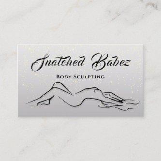 Body Sculpting Beauty Logo MassagE Gray Ombre