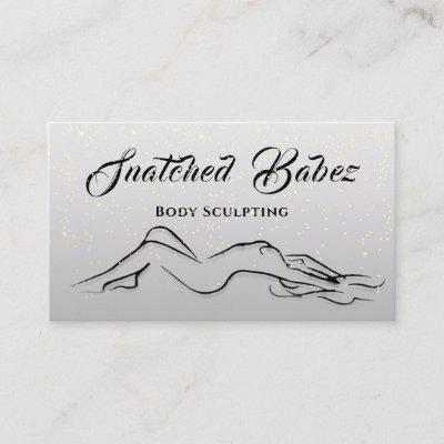 Body Sculpting Beauty Logo MassagE Gray Ombre