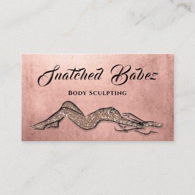 Body Sculpting Beauty Logo Massage QR CODE Glitter