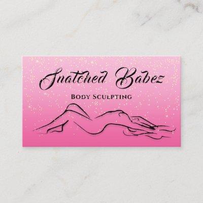 Body Sculpting Beauty Logo Massage Spa Pink