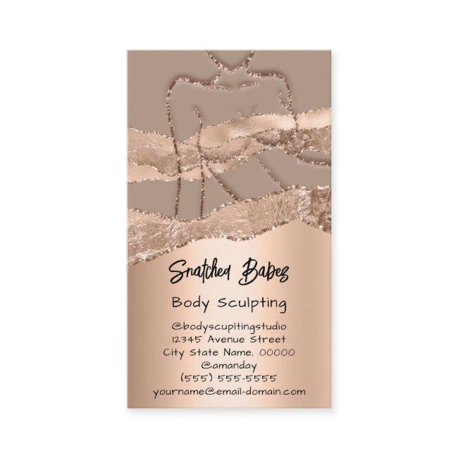 Body Sculpting Cosmetics Logo QR Code Rose Glam