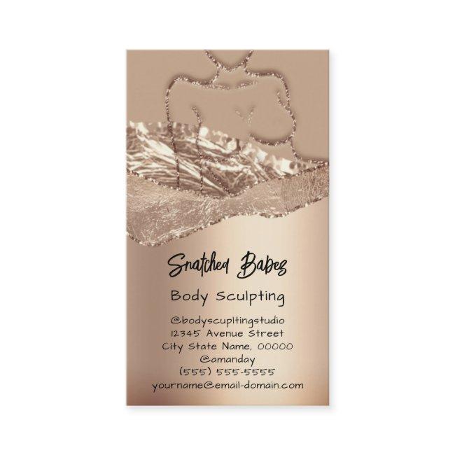Body Sculpting Cosmetics Logo QR Code Rose Gold
