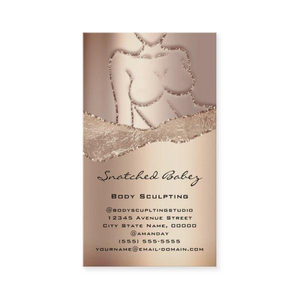 Body Sculpting Logo QR Code Rose Glitter Wax SPA