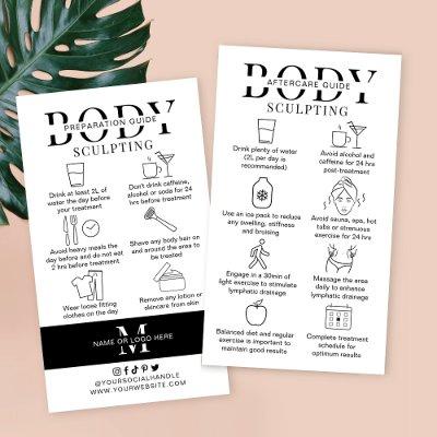 Body Sculpting Pre and Post Care Instructions