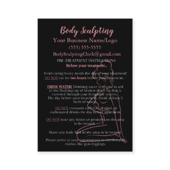 Body Sculpting Pre and Post Treatment Information