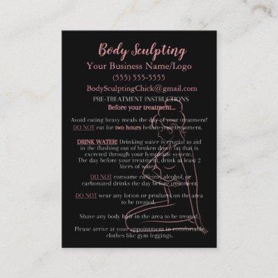 Body Sculpting Pre and Post Treatment Information