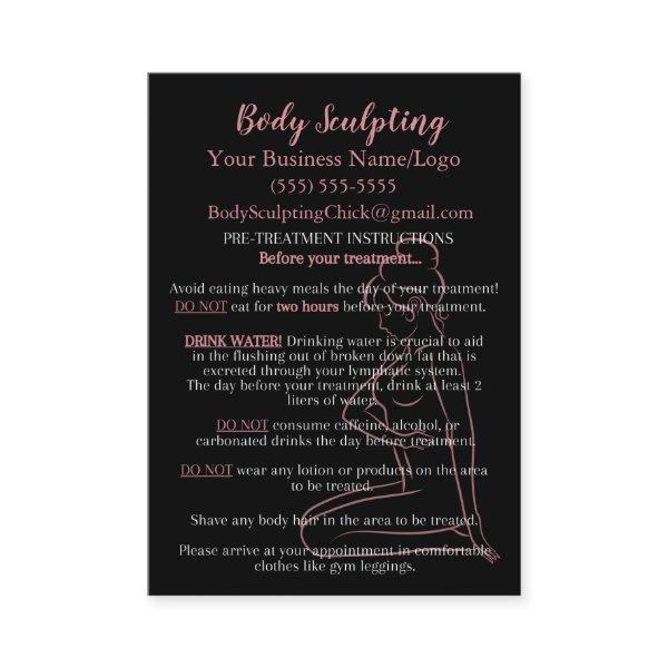 Body Sculpting Pre and Post Treatment Information
