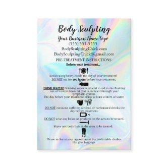 Body Sculpting Pre/Post Treatment Faux Holographic
