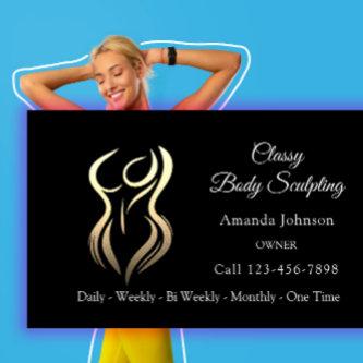 Body Shaping Sculpting Massage Gold Logo QR Black