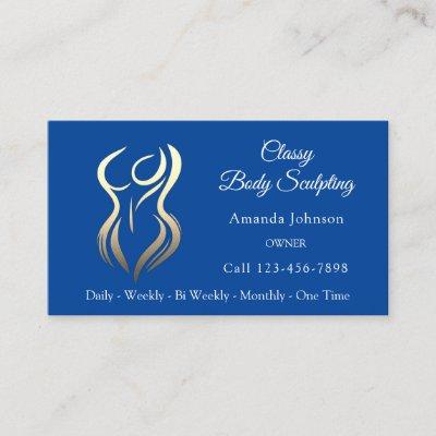 Body Shaping Sculpting Massage Gold Logo QR Blue