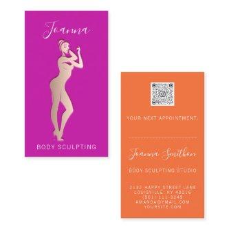 Body Shaping Sculpting QR Code Logo Pink