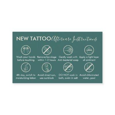 Body Tattoo Art Aftercare Instructions