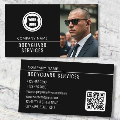 Bodyguard Services Modern Photo Logo QR Code