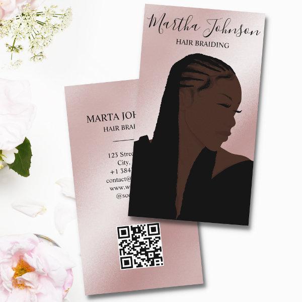 Bohemian Afro American Braids Braiding QR Code