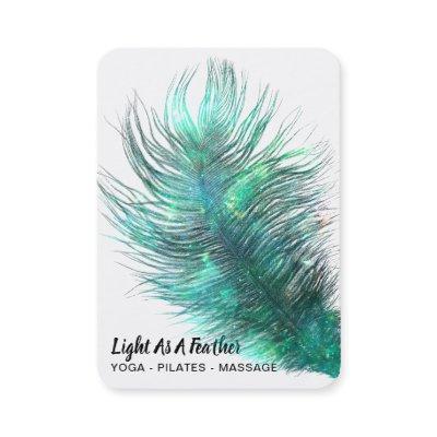 *~*  Bohemian Boho Cosmic Emerald Feather