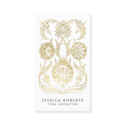 Bohemian Faux Gold Foil Modern Trendy Floral