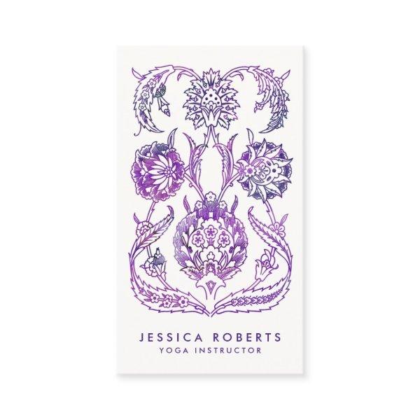 Bohemian Purple Watercolor Floral Design