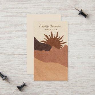 Boho Abstract Terracotta Desert Sun Sand Calling Card