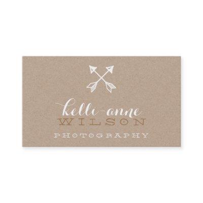 BOHO ARROW LOGO rustic modern white kraft