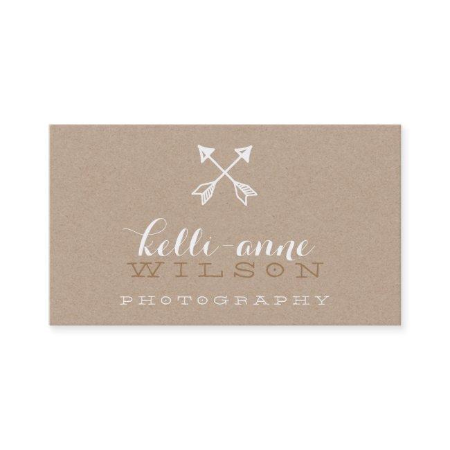 BOHO ARROW LOGO rustic modern white kraft