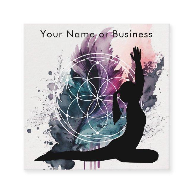 Boho Artful Yoga Meditation Sacred Geometry Square