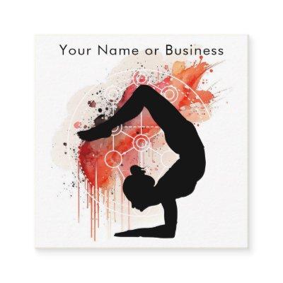Boho Artful Yoga Tree of Life Sacred Geometry Square