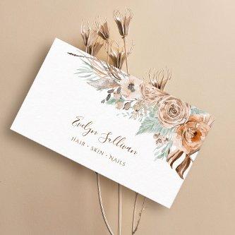 Boho beige and mint bouquet