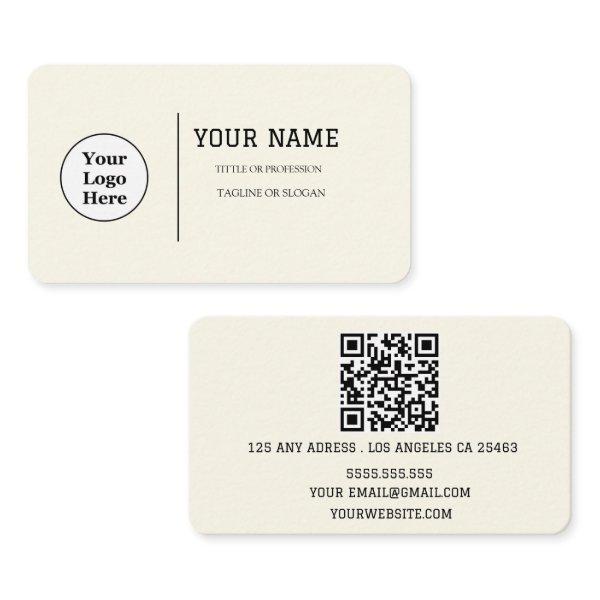 Boho Beige Calligraphy Script QR code