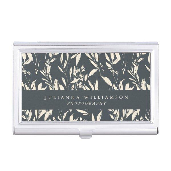 Boho Black Hand Drawn Floral Professional Custom   Case
