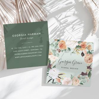 Boho Blooms Watercolor Floral Square
