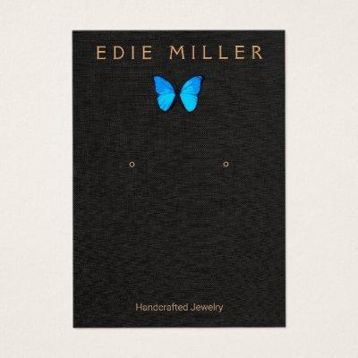 Boho Blue Butterfly Earring Display Card