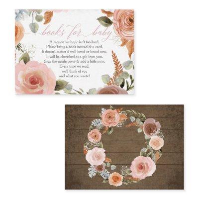 Boho Blush Rose Books for Baby Shower Enclosure Bu