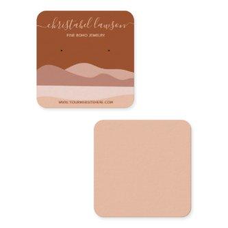 Boho Brown Terracotta Fine Jewelry Display Card