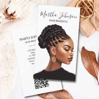 Boho Chic Afro American Braids Braiding QR Code
