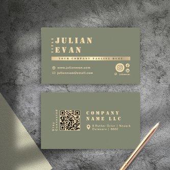 Boho Chic Sage Green & Gold Bold Typography
