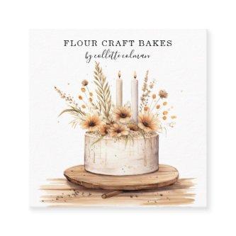 Boho Decorated Cake Baker Pastry Chef Square