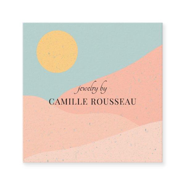 Boho Desert Sunrise Mountains Handcrafted Jewelry Square